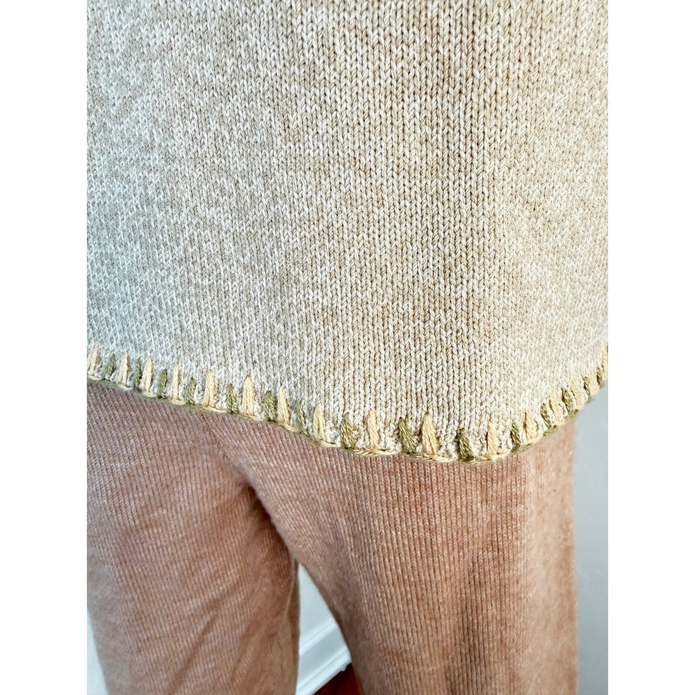 Vintage Sigrid Olsen Sport Embroidered Boho Floral Silk Cotton Cardigan Sweater - Picture 10 of 10